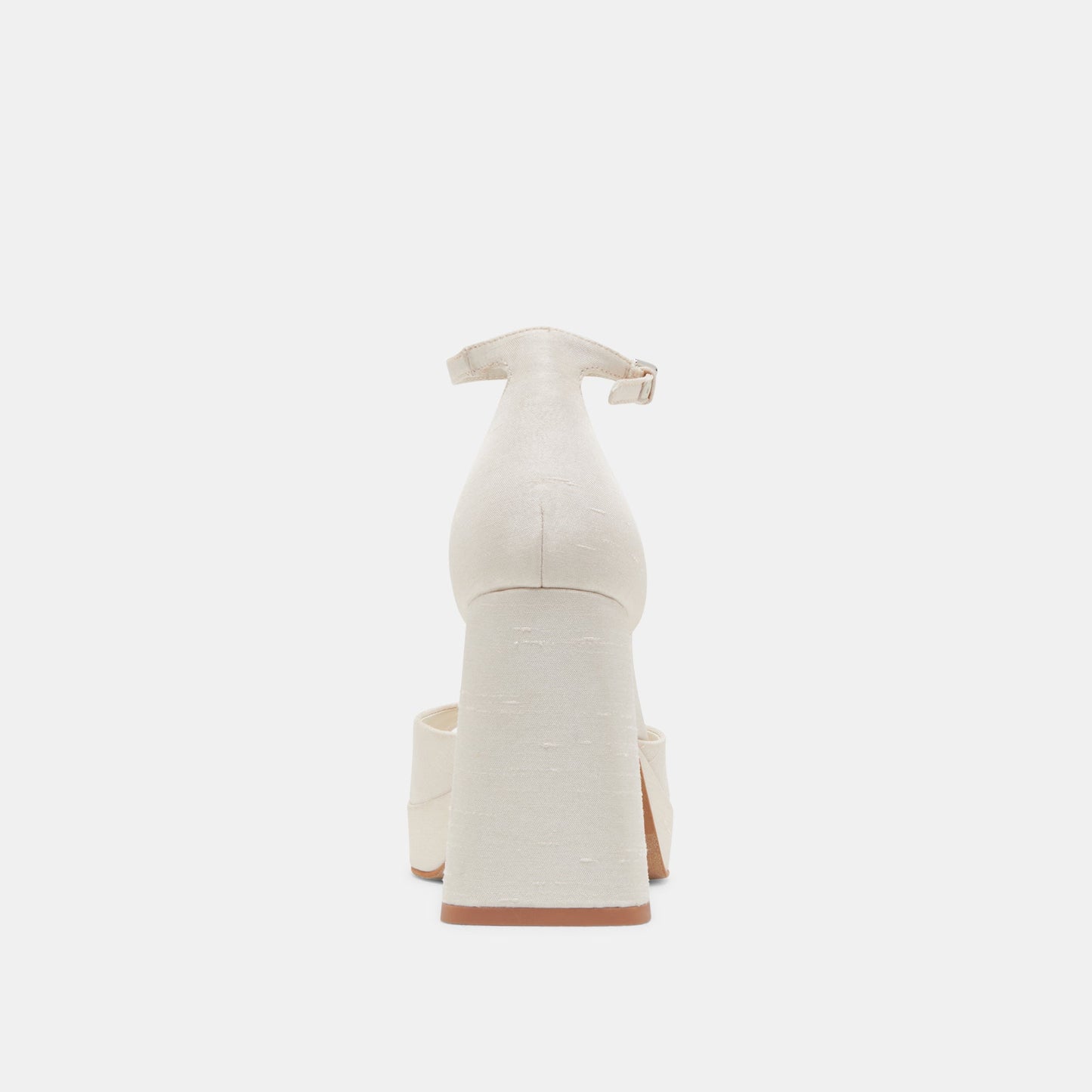 PANDRO WIDE HEELS WHITE SATIN Dolce Vita