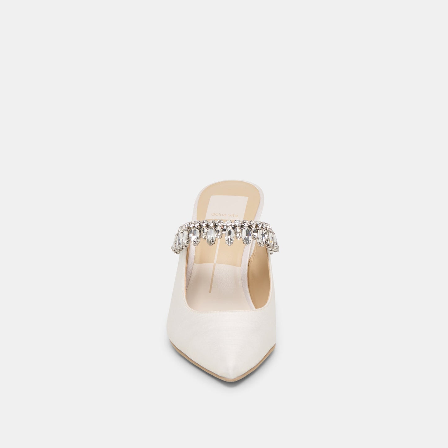 Keli Crystal White Satin Heels Dolce Vita