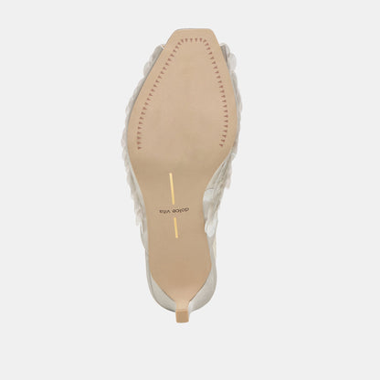 Samary Confetti Silver Satin Heels Dolce Vita