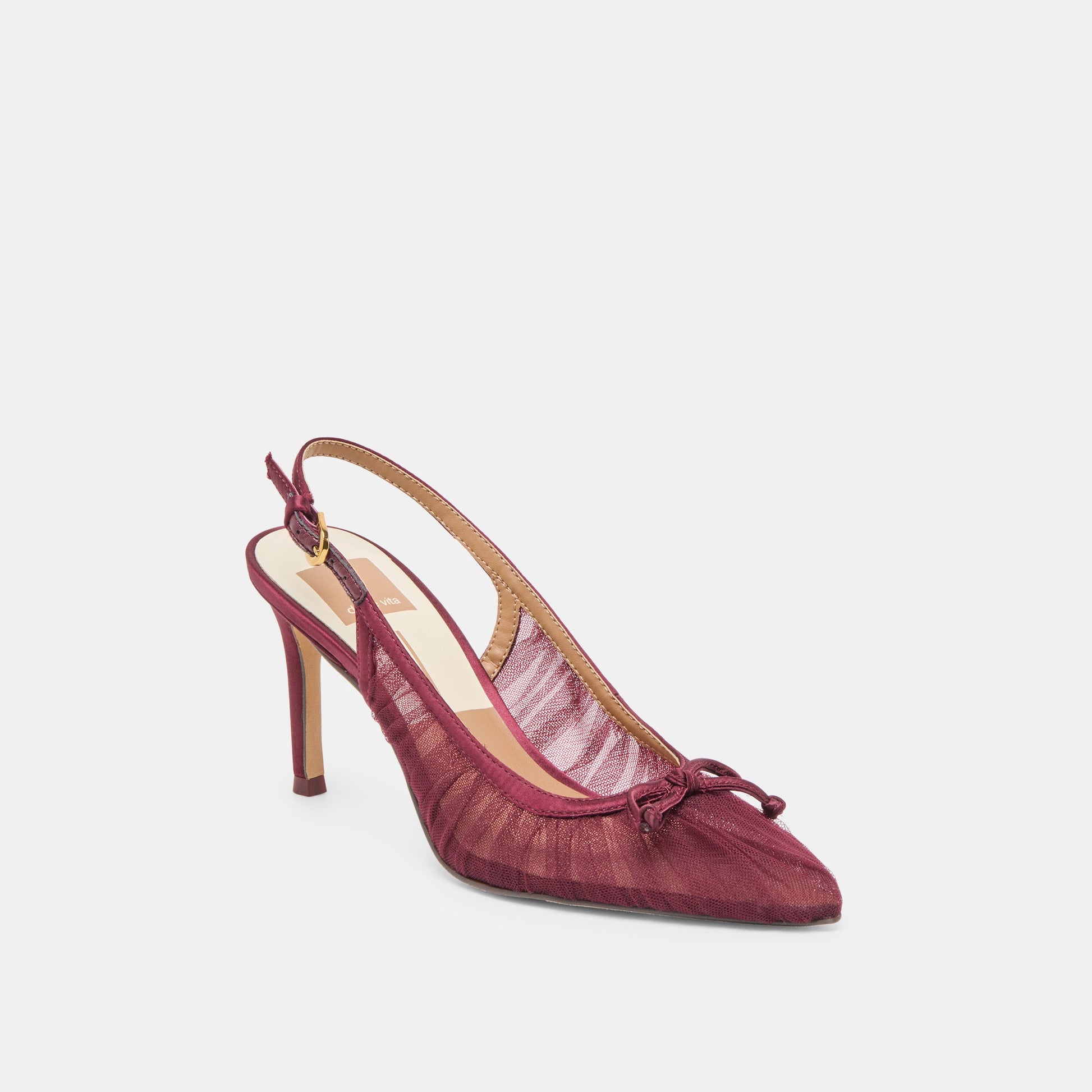 Yela Cranberry Tulle Heels Dolce Vita