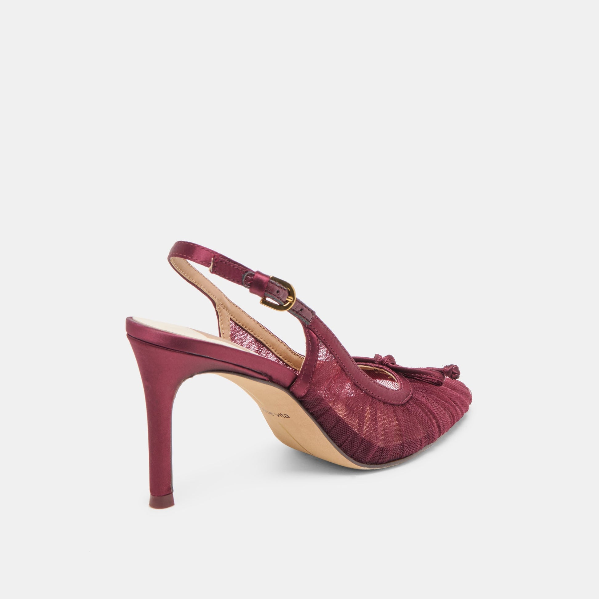 Yela Cranberry Tulle Heels Dolce Vita