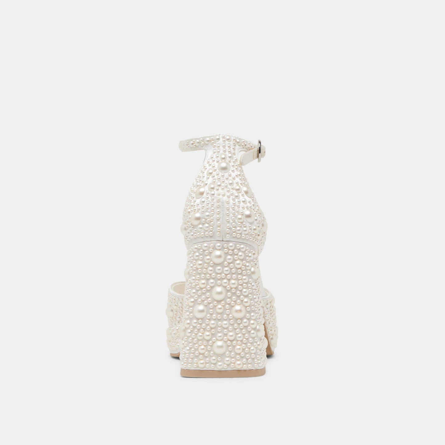 PANDRO PEARL HEELS TRUE WHITE SATIN Dolce Vita