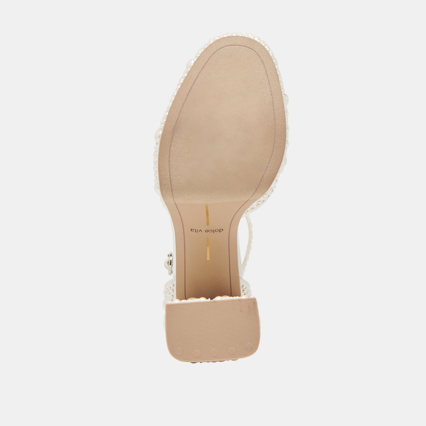 PANDRO PEARL HEELS TRUE WHITE SATIN Dolce Vita