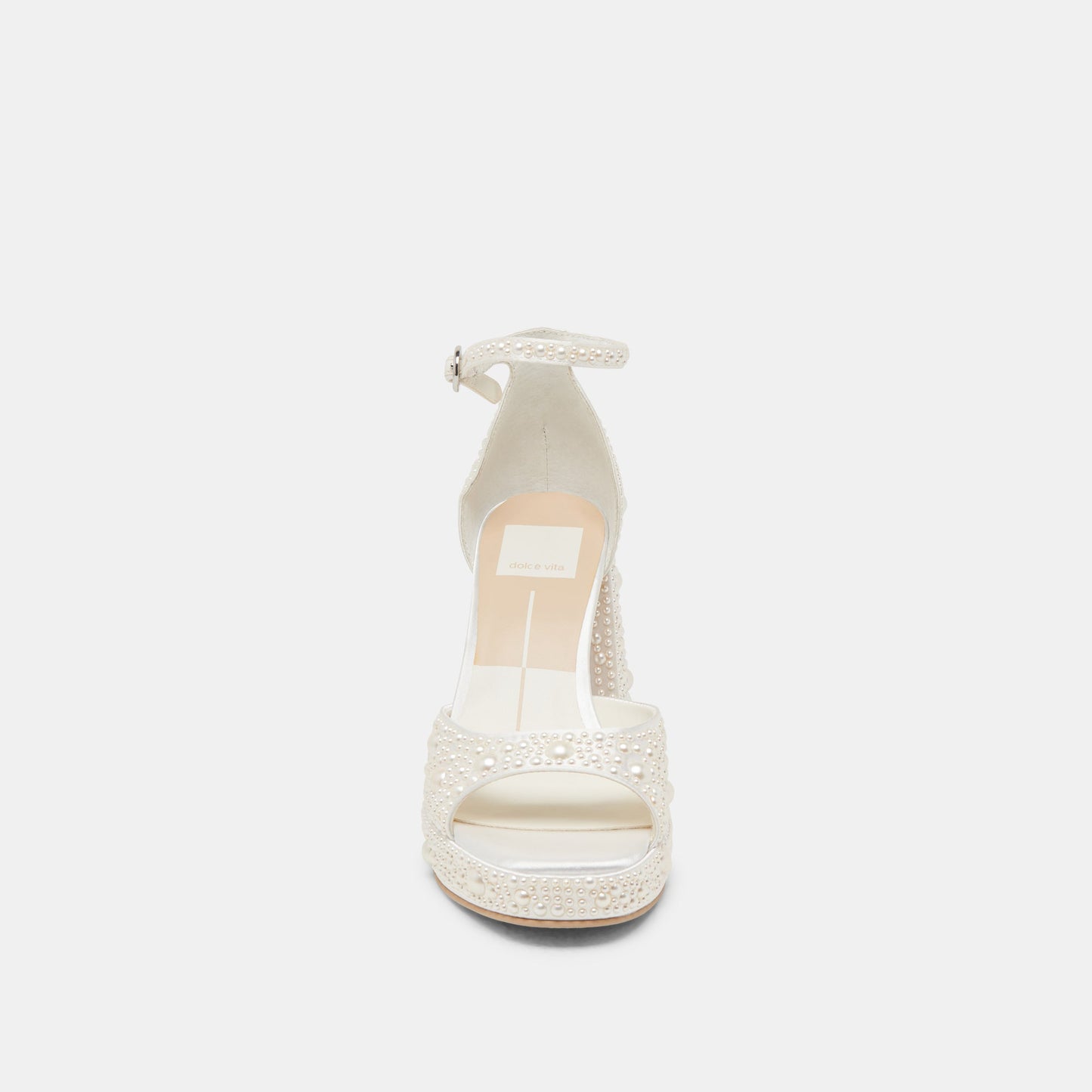 PANDRO PEARL HEELS TRUE WHITE SATIN Dolce Vita