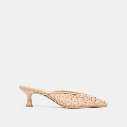Cleo Pearl Blush Lace Mesh Heels Dolce Vita