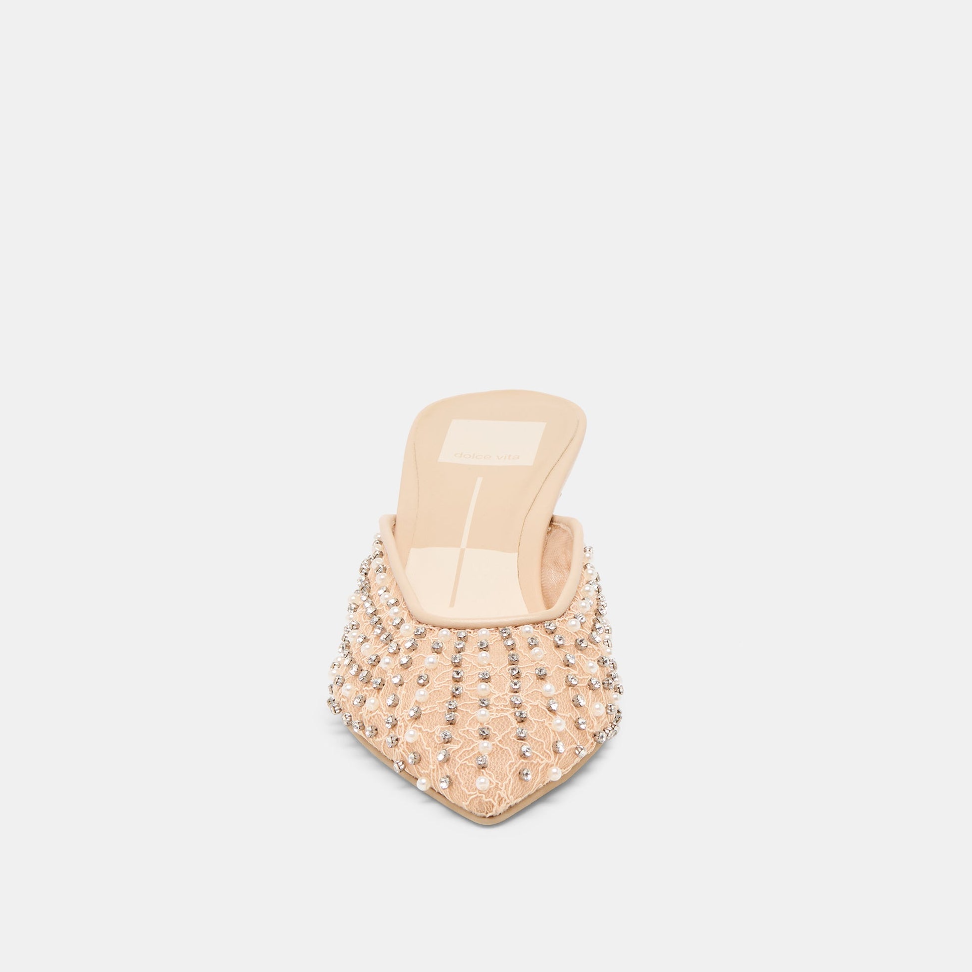 Cleo Pearl Blush Lace Mesh Heels Dolce Vita