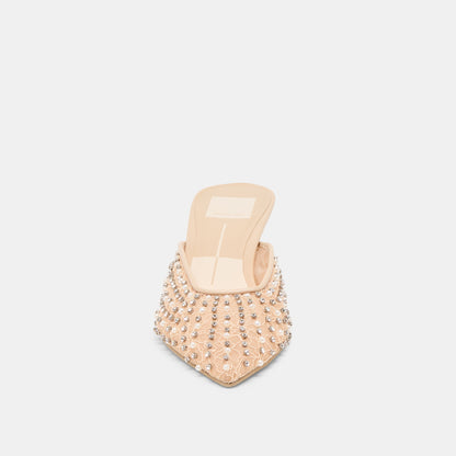 Cleo Pearl Blush Lace Mesh Heels Dolce Vita