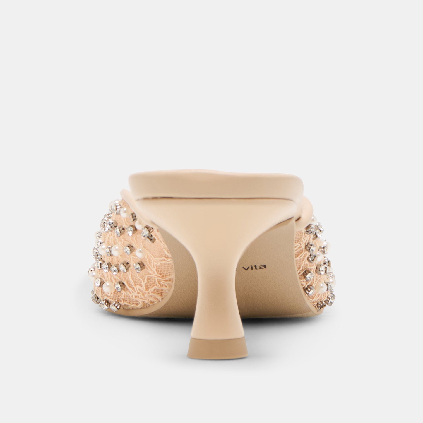 Cleo Pearl Blush Lace Mesh Heels Dolce Vita
