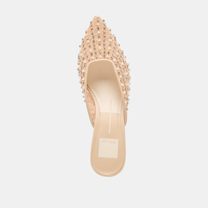Cleo Pearl Blush Lace Mesh Heels Dolce Vita