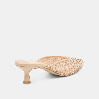 Cleo Pearl Blush Lace Mesh Heels Dolce Vita