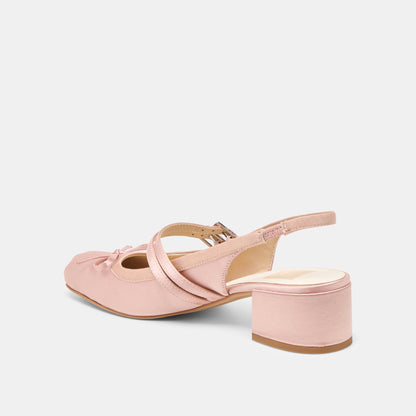 Loris Blush Satin Heels Dolce Vita