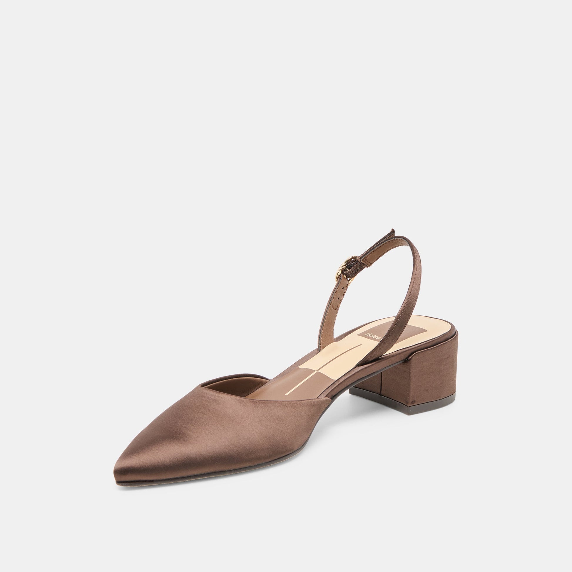 Carel Dk Brown Satin Heels Dolce Vita