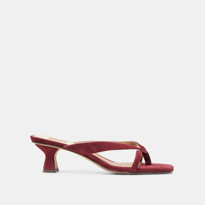 Brevel Oxblood Suede Heels Dolce Vita