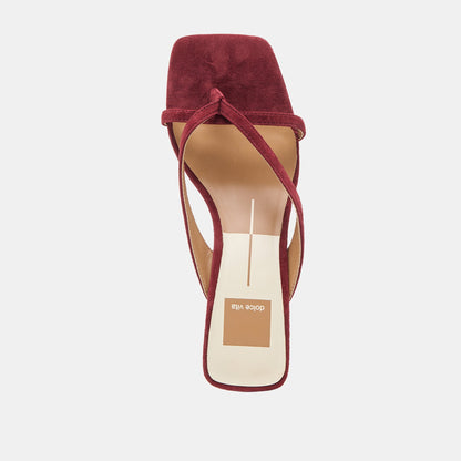 Brevel Oxblood Suede Heels Dolce Vita