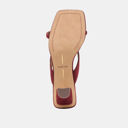 Brevel Oxblood Suede Heels Dolce Vita