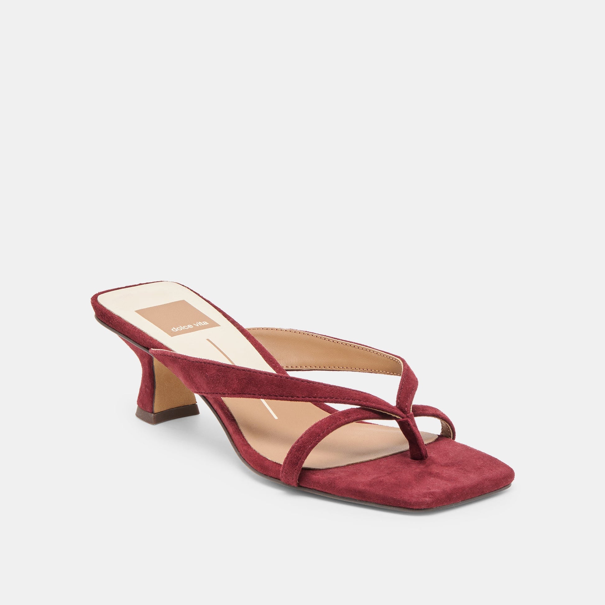Brevel Oxblood Suede Heels Dolce Vita