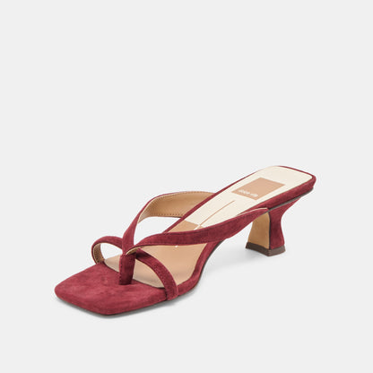 Brevel Oxblood Suede Heels Dolce Vita