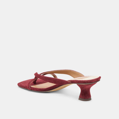 Brevel Oxblood Suede Heels Dolce Vita
