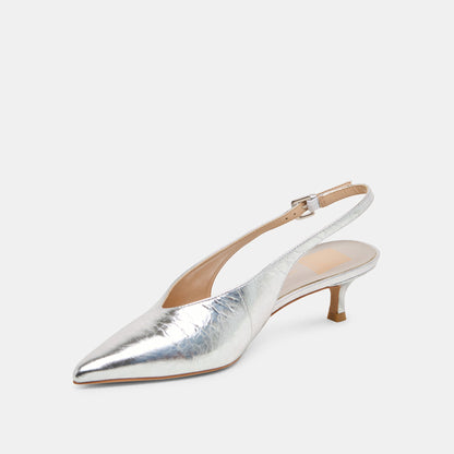 ALENNA HEELS SILVER DISTRESSED LEATHER Dolce Vita