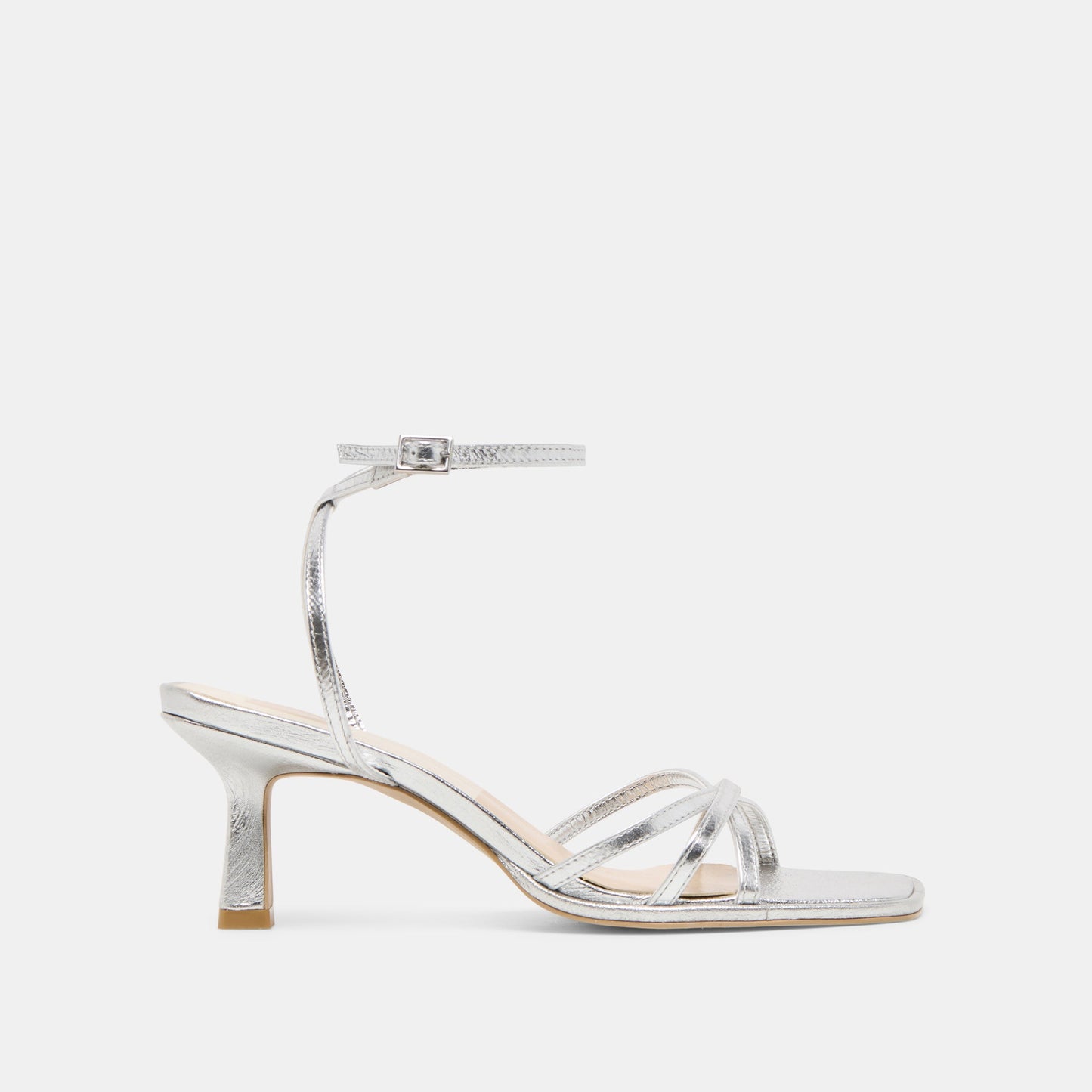 Manji Silver Metallic Leather Heels Dolce Vita