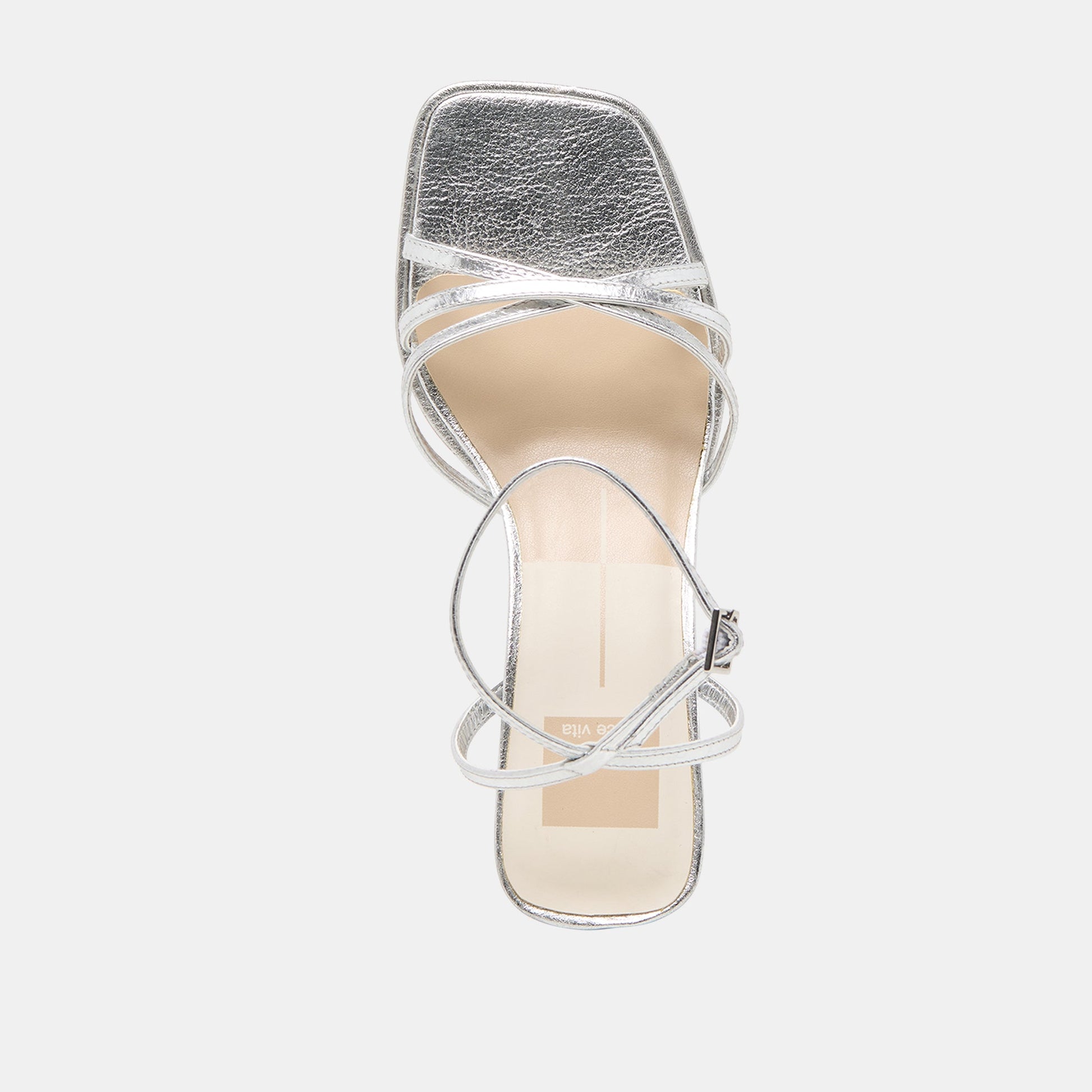 Manji Silver Metallic Leather Heels Dolce Vita