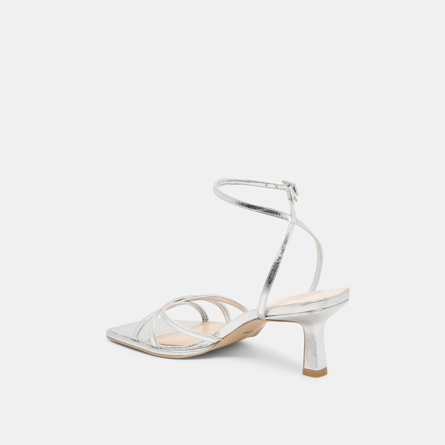 Manji Silver Metallic Leather Heels Dolce Vita