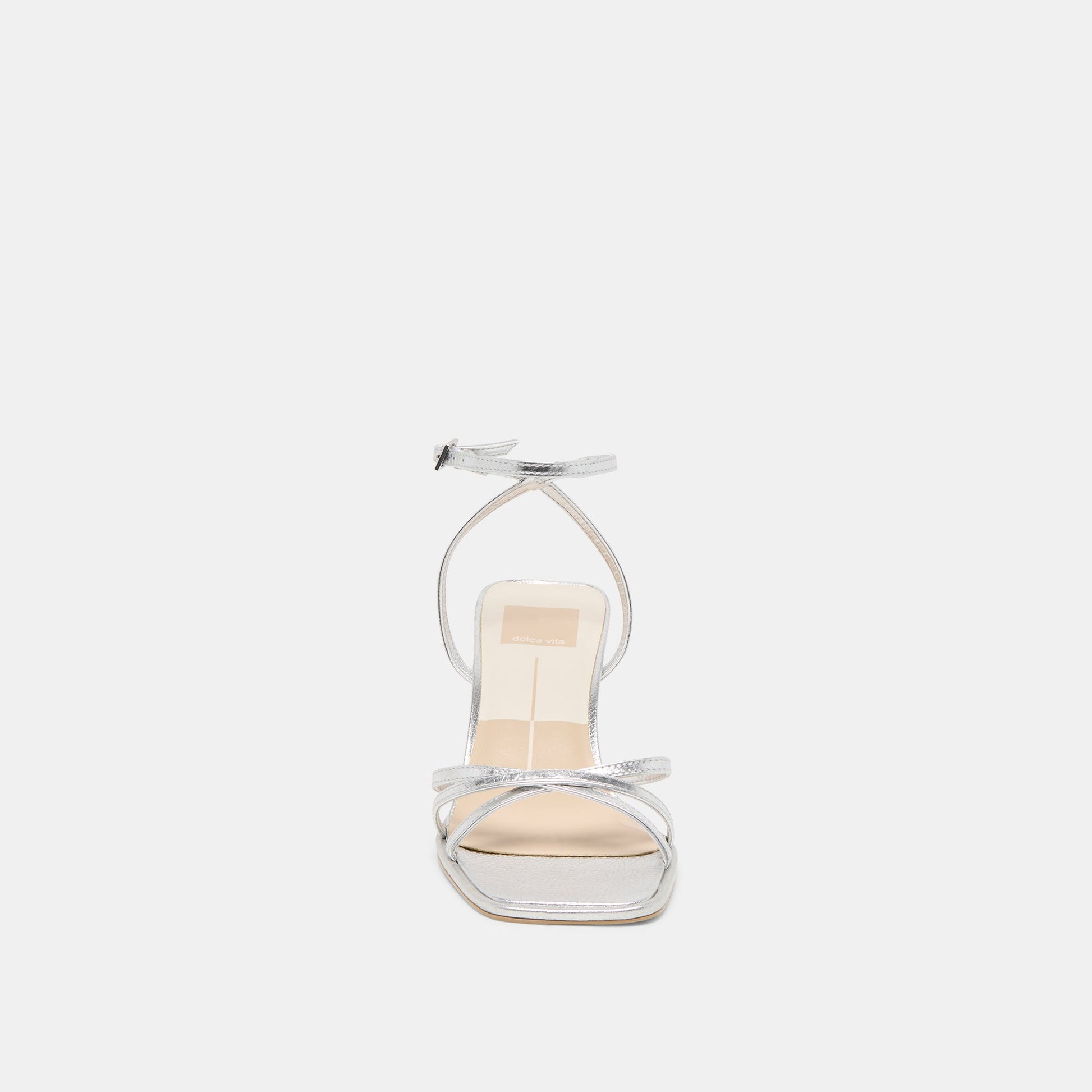 Manji Silver Metallic Leather Heels Dolce Vita