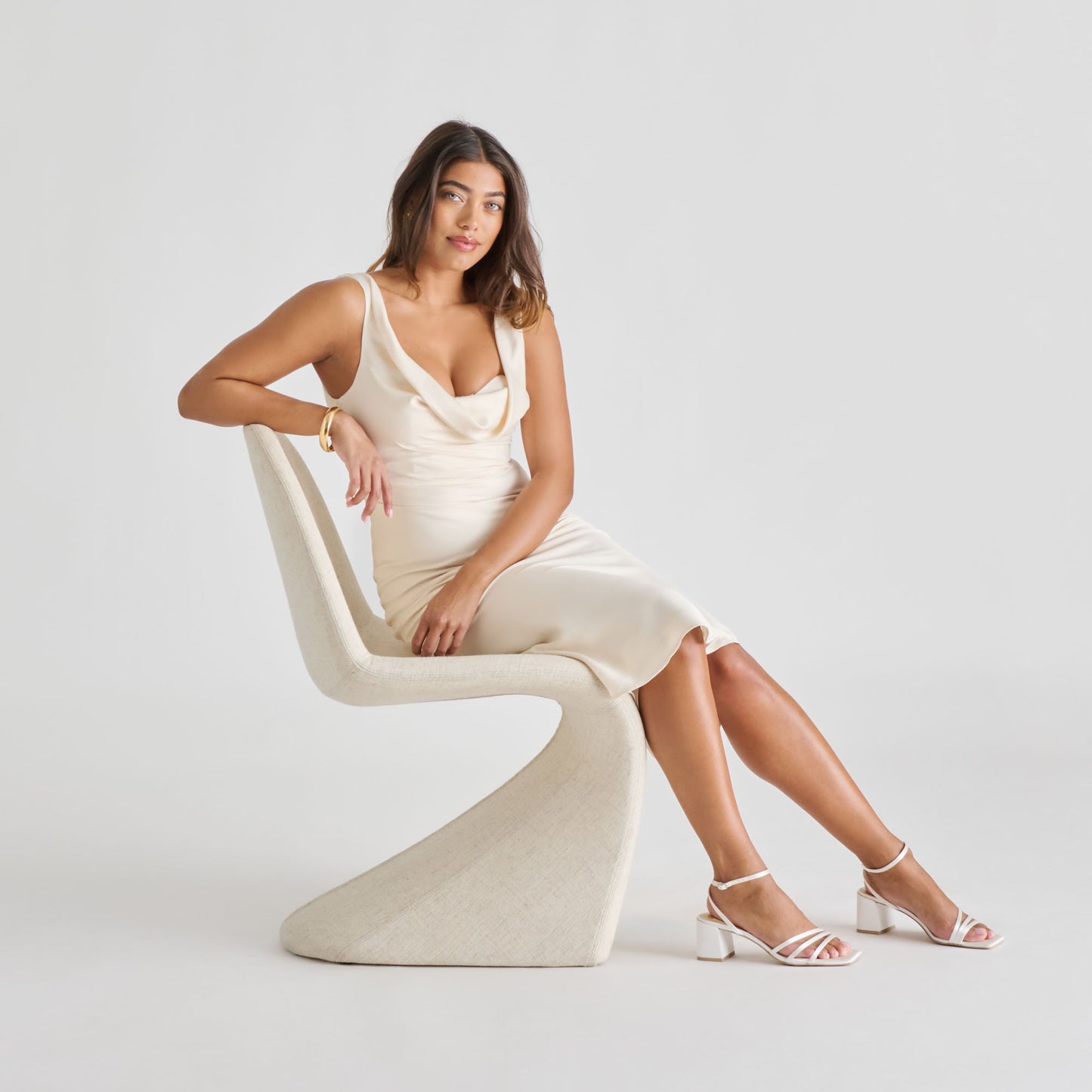Ysabel True White Satin Heels Dolce Vita