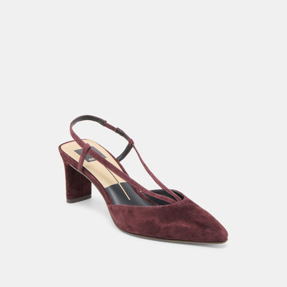 Ginay Mulberry Suede Heels Dolce Vita