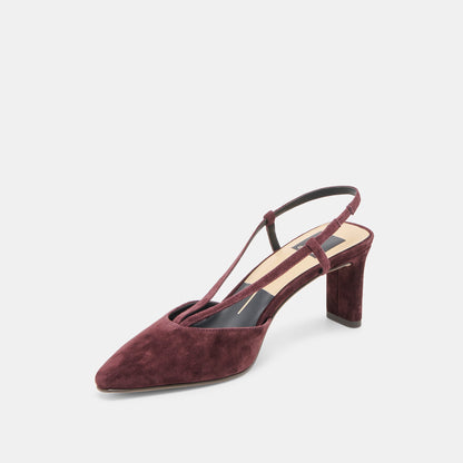 Ginay Mulberry Suede Heels Dolce Vita