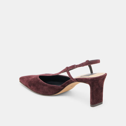 Ginay Mulberry Suede Heels Dolce Vita
