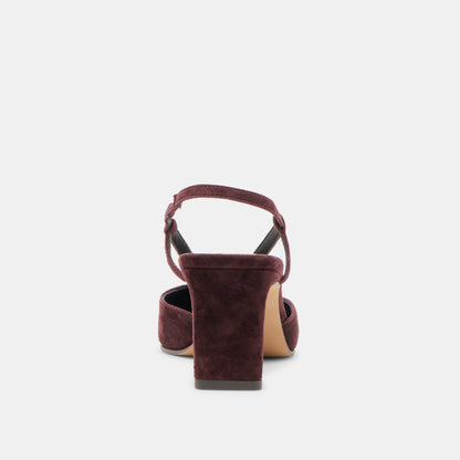 Ginay Mulberry Suede Heels Dolce Vita