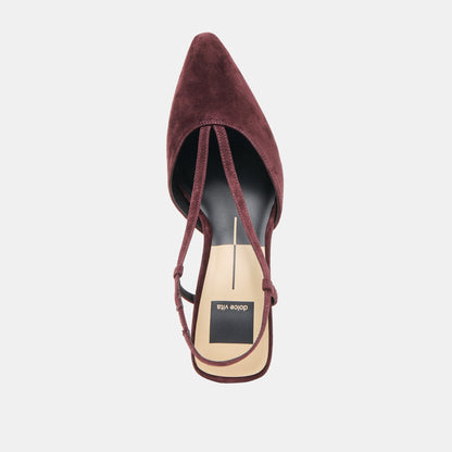 Ginay Mulberry Suede Heels Dolce Vita