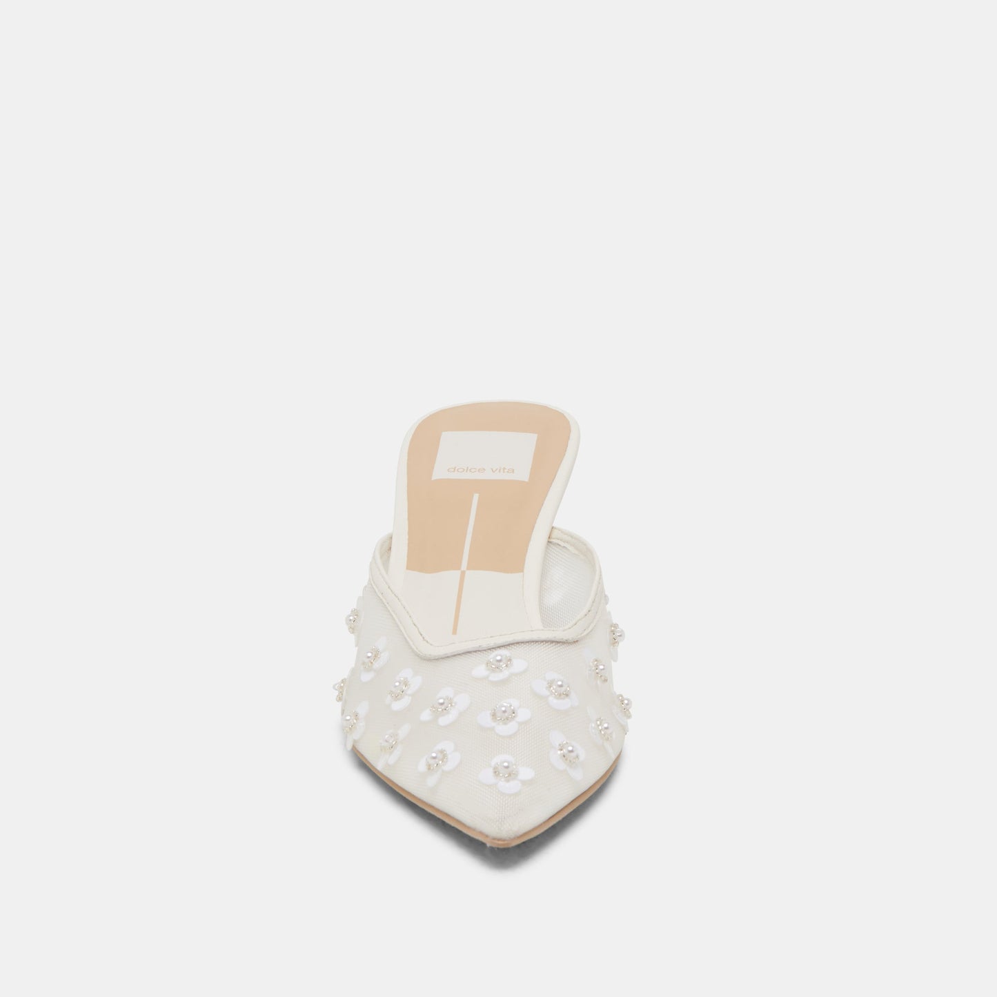 CLARA PEARL HEELS TRUE WHITE DAISY MESH Dolce Vita