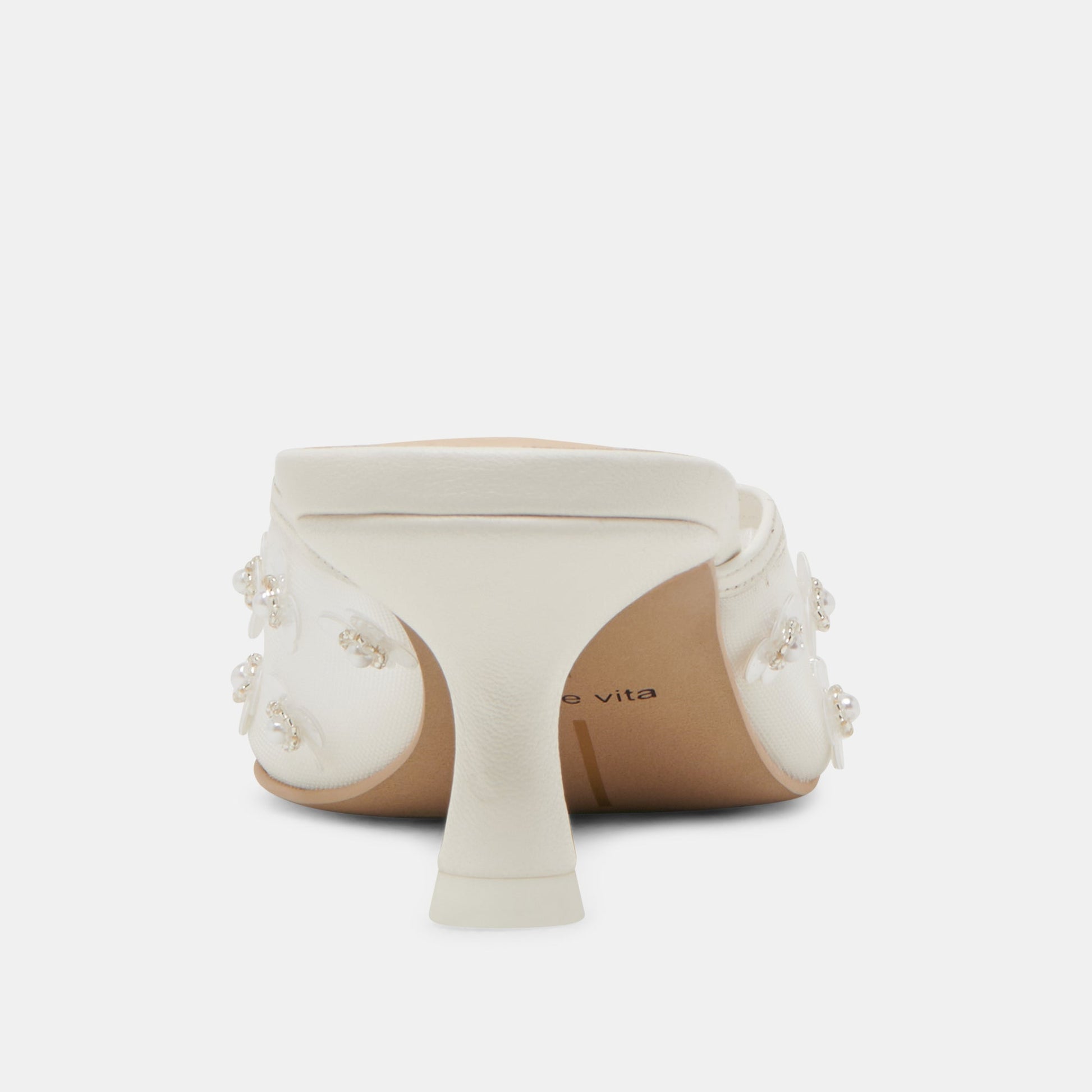 CLARA PEARL HEELS TRUE WHITE DAISY MESH Dolce Vita