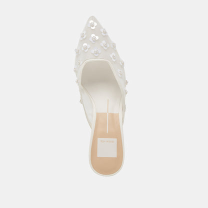 CLARA PEARL HEELS TRUE WHITE DAISY MESH Dolce Vita
