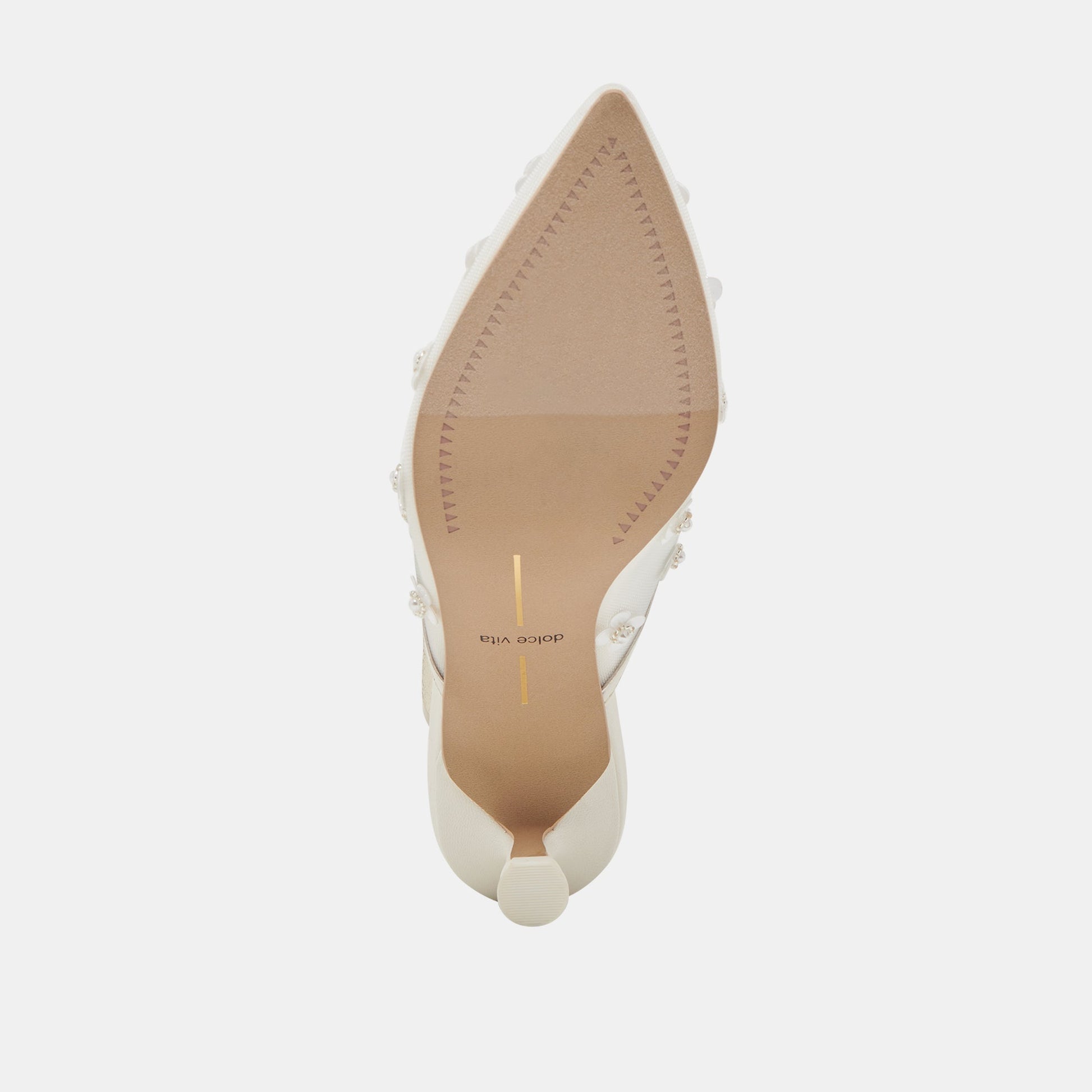 CLARA PEARL HEELS TRUE WHITE DAISY MESH Dolce Vita