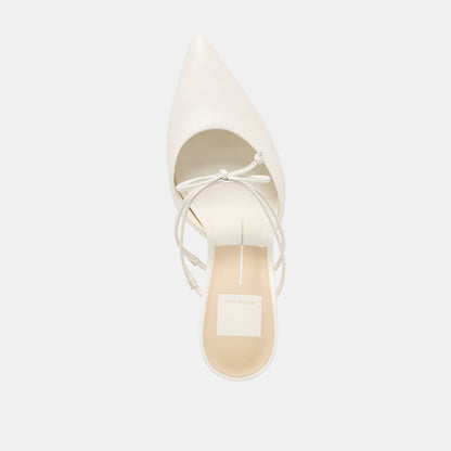 Klaire True White Leather Heels Dolce Vita