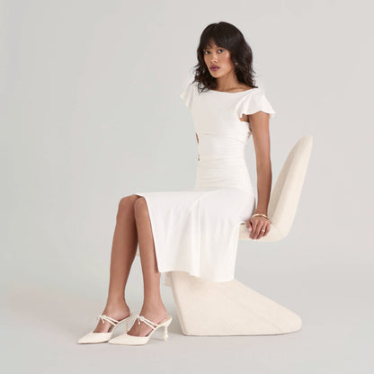 Klaire True White Leather Heels Dolce Vita