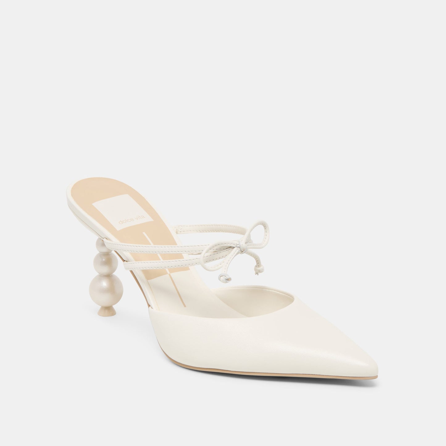 Klaire True White Leather Heels Dolce Vita