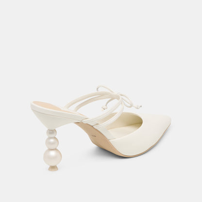 Klaire True White Leather Heels Dolce Vita