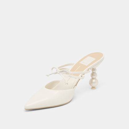 Klaire True White Leather Heels Dolce Vita