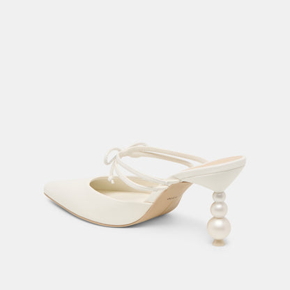 Klaire True White Leather Heels Dolce Vita