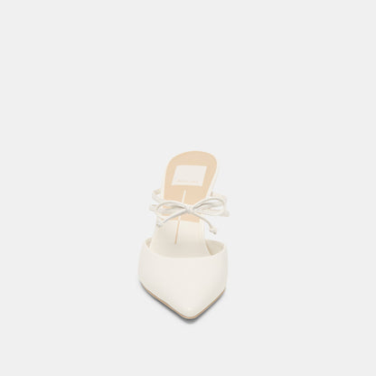 Klaire True White Leather Heels Dolce Vita