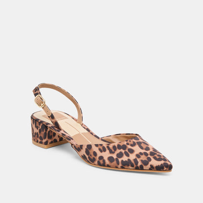 Carel Dk Leopard Satin Heels Dolce Vita