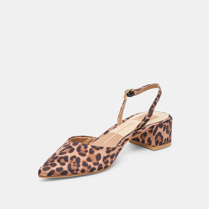 Carel Dk Leopard Satin Heels Dolce Vita