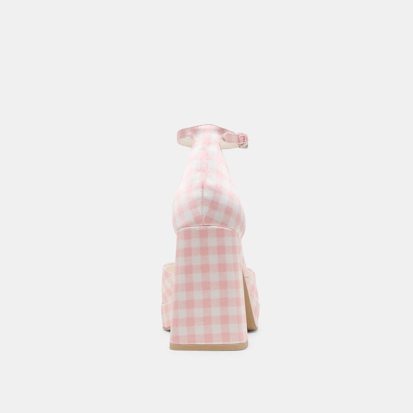 Reyes X Byrdie Golf Pink Plaid Gingham Heels Dolce Vita