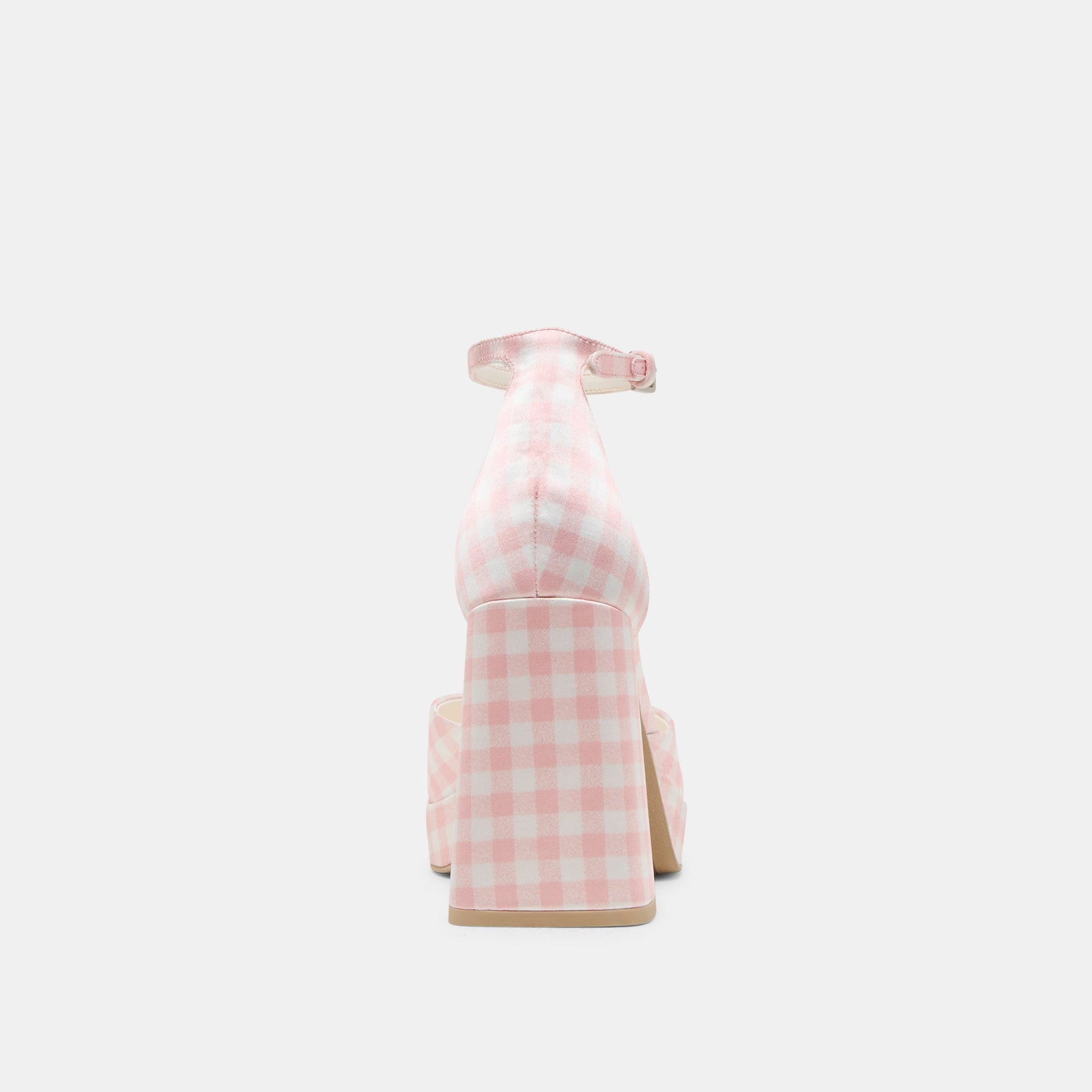 Reyes X Byrdie Golf Pink Plaid Gingham Heels Dolce Vita