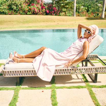 Reyes X Byrdie Golf Pink Plaid Gingham Heels Dolce Vita
