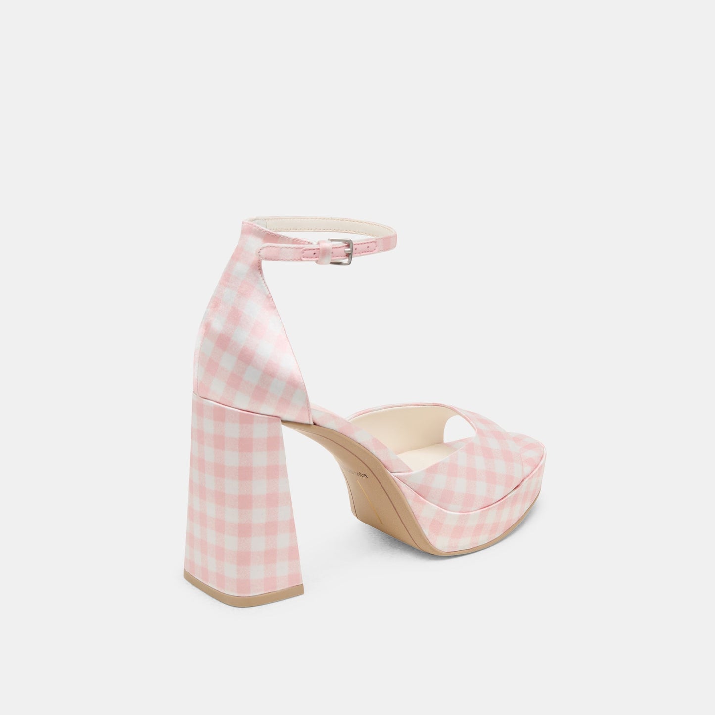 Reyes X Byrdie Golf Pink Plaid Gingham Heels Dolce Vita